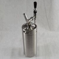 Homebrew Mini Beer Keg 4L Stainless Steel with Nitro Tap or Coffee Dispenser