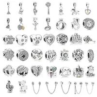 NEW 925 Sterling Silver Love Starfish Pendant Family Family Beads Fit Original Pandoraer Charm Bracelet Women Jewelry DIY Gift