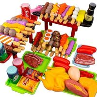 2022 New BBQ Grill Set Kids Toaster Toaster Toy Kitchen Oven Food Pretend Kids Playset Pretend Toys