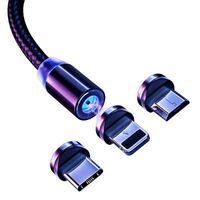 Hot Sale Mobile Phone Data Cable 3 in 1 Magnetic USB Fast Charging USB Data Cable