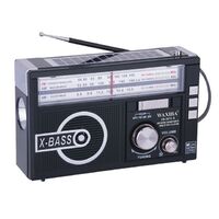 Wassiba Outdoor Portable Battery Powered Rechargeable Multi-Band Shortwave Am Fm Mp3 Music Radio
