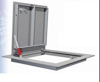EN124 aluminum corner frame pedestrian loading single door hydraulic manhole cover new development design