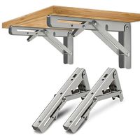Stainless Steel Adjustable 90 Degree Triangle L Angle Hidden Folding Wall Mount Table Folding Foldable Shelf Bracket