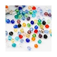 Multicolor Glass Beads Clear AB/Crystal Double Cone Clothing Beads for Necklace/Bracelet