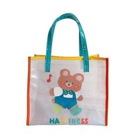 Internet celebrity transparent jelly bag female summer travel tote bag cartoon cute bear rabbit large capacity transparent shoulder bag