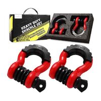 The factory produces high quality off-road tow shackles 4.75 ton G209 tow shackles