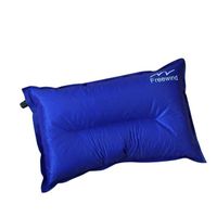 Self-inflating camping pillow with foam