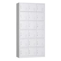 Hot sale cheap 18 door locker metal steel plate locker room school gym custom staff storage steel locker