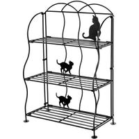 3-Tier Collapsible Spice Rack, Metal Wire Rack, For Table Storage, Vertical Storage Rack, Black