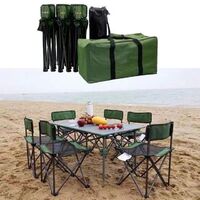 Aluminum Alloy Mountaineering Outdoor Folding Table Portable Camping Picnic Table With Chairs