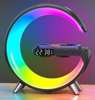 Smart LED Bluetooth Audio Clock Alarm Clock Wireless Charger Atmosphere Night Light Sunrise Wake Up Light Sleep Light