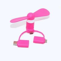 3 in 1 Type C Fan Portable Phone USB Mini Fan for iPhone For Android For Galaxy