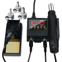 60W LED Digital Display Heat Gun Soldering Iron 2 in 1 SMD Rework Soldering Station