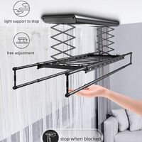 ECO Electric Folding Laundry Tube Drying Rack Drying Rack Hanger Hanger Automatic Ceiling Dryer with LED
