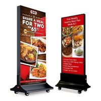 Light-emitting bracket removable LED double-sided vertical frameless UV soft film fabric light box battery-powered billboard display stand