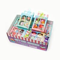 Ice cake donut eraser school cartoon eraser tpr stationery food children pencil eraser set cute