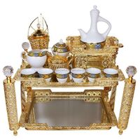 2023 Ethiopian Metal Coffee Tray Set with Cup and Saucer