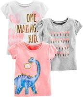 Girls' 3-Pack Short Sleeve Graphic T-Shirts