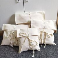 Cotton Envelope Gift Packaging Dust Bag White Cloth Bag Luxury Jewelry Dust Bag Cosmetic Envelope Organic Recycled Cotton Dust Bag