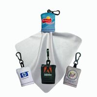 Custom Printed Microfiber Cleaning Cloth Keychain for Glass Cleaning