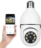 Top V380 pro 1080P bulb PTZ camera V380pro full color night vision wireless wifi bulb camera 360 degrees