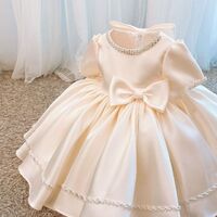Baby Girl Princess Silk Tulle Dress Sleeveless Baby Toddler Girls Vintage Big Bow Vestido Party Pageant Birthday Dress 1-7 Years