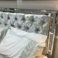 Wholesale Furniture New Modern Luxury Diamond Headboard Bedroom Custom Furniture High Quality Mirror Headboard