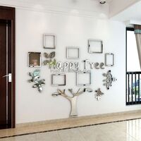 2020 Best Selling Wholesale Mirror Family Photo Frame Tree Home Decor Sticker Wall Sticker