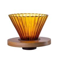 Colorful hot sale glass coffee filter mug V60 pour over coffee dripper