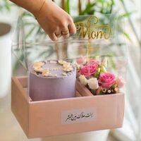 PVC Transparent Portable Wedding Flower Box Birthday Valentine's Day Transparent Small Cake Packaging Gift Box