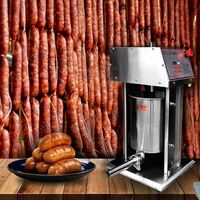 Stainless steel meat filling machine for the production of electric sausages
