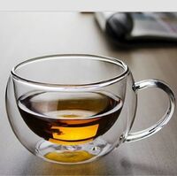 Elegant Insulated Double Wall Borosilicate Glass Tea Cup