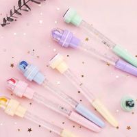 6 pieces of wavy line art marker pen multi-color love nebula dot line highlighter student special pen bubble pen