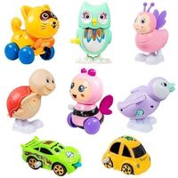 Cartoon small animals children's toys car plastic wind-up set juguetes fun plastic wind-up toys for children funny classic toys