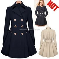 Women's Double Breasted Lapel Light Trench Jacket