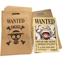 4pcs/set One New Four Kings Wanted Poster Luffy 3 Billion Bounty Shanks Anime Home Decor Embossed Paper