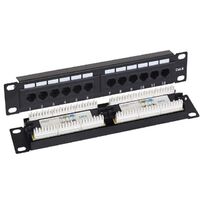 Cat5 Cat7 Cat 6A Cat6 Patch Panel Rj 45 12 Port