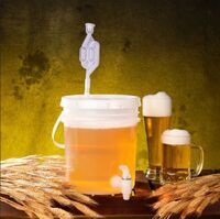 Automatic Fermentation Barrel Venting Household Fruit Beer Enzyme Container with 2 Lids Plastic Fermentation Tank
