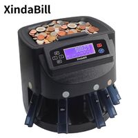 Xindabill XD-9005 Professional Dollar Coin Counter Automatic Coin Sorter Pack/Roller Equipment Box, Tube and LCD Display