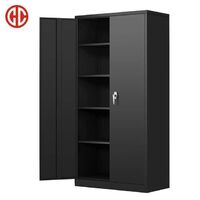 Office metal storage filing cabinet with 2 doors steel cabinet filing cabinet and 3 adjustable shelves lemari besi archivad