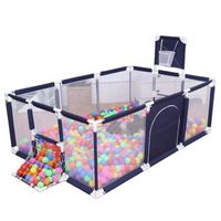 New Basket Design Baby Large Safety Fence Ball Pit Rectangular Foldable Plastic Indoor Playpen for Children