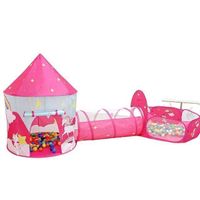 Foldable House Wholesale Ocean Ball Pool Shooting Baby Children Children Prince Princess Castle Tunnel Tent
