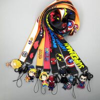 Low MOQ Sublimation Woven Lanyard High Quality Printed Polyester Anime Lanyard With Neck Buckle