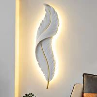 Newest white feather led living room design for home interior decoration