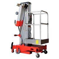 Portable Hydraulic Single Person Aluminum Aerial Work Platform Ladder Vertical Mast Lift