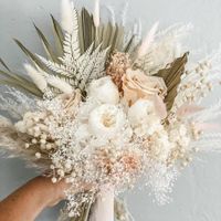 Dried Natural Flowers Beautiful Flores Palm Leaf Rabbit Tail With Fluffy Pampas Wedding Bouquet Wedding Decor Flowers