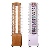Factory Wholesale Rotating Bamboo Wooden Sunglasses Display Floor Stand A Variety Of Optical Glasses Glasses Display Stand