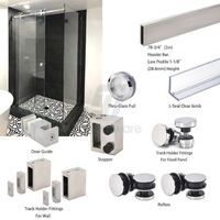 Stainless Steel CR L Luxury 180 Degree SER78 Serenity Series Sliding Shower Door System