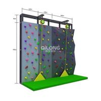 Popular Children's Rock Play Equipment Indoor Rock Climbing Wall With Falling Device