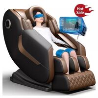 2023 leather shiatsu kneading armchair electric home massage chair whole body 8d zero gravity luxury with head and foot massage